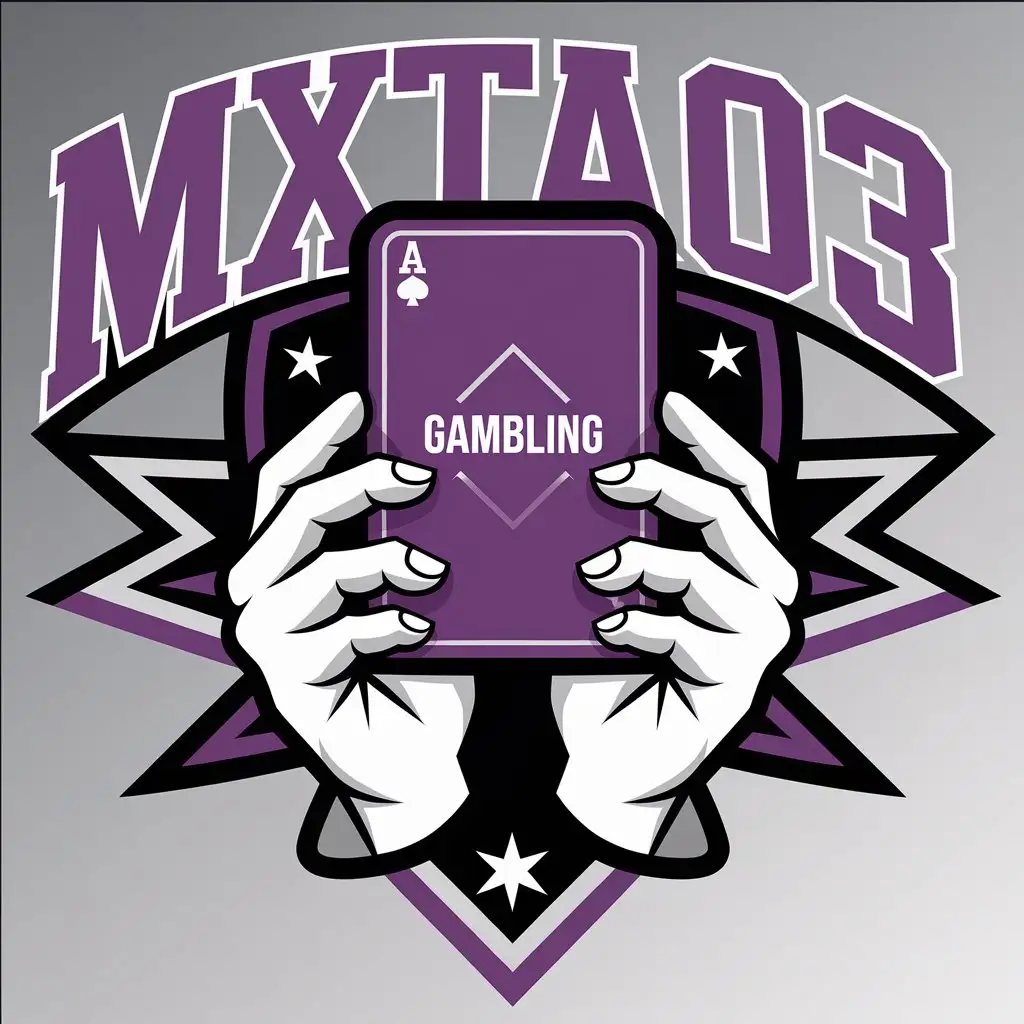 LOGO Design For Mxta03 Gambling Purple on Moderate Background