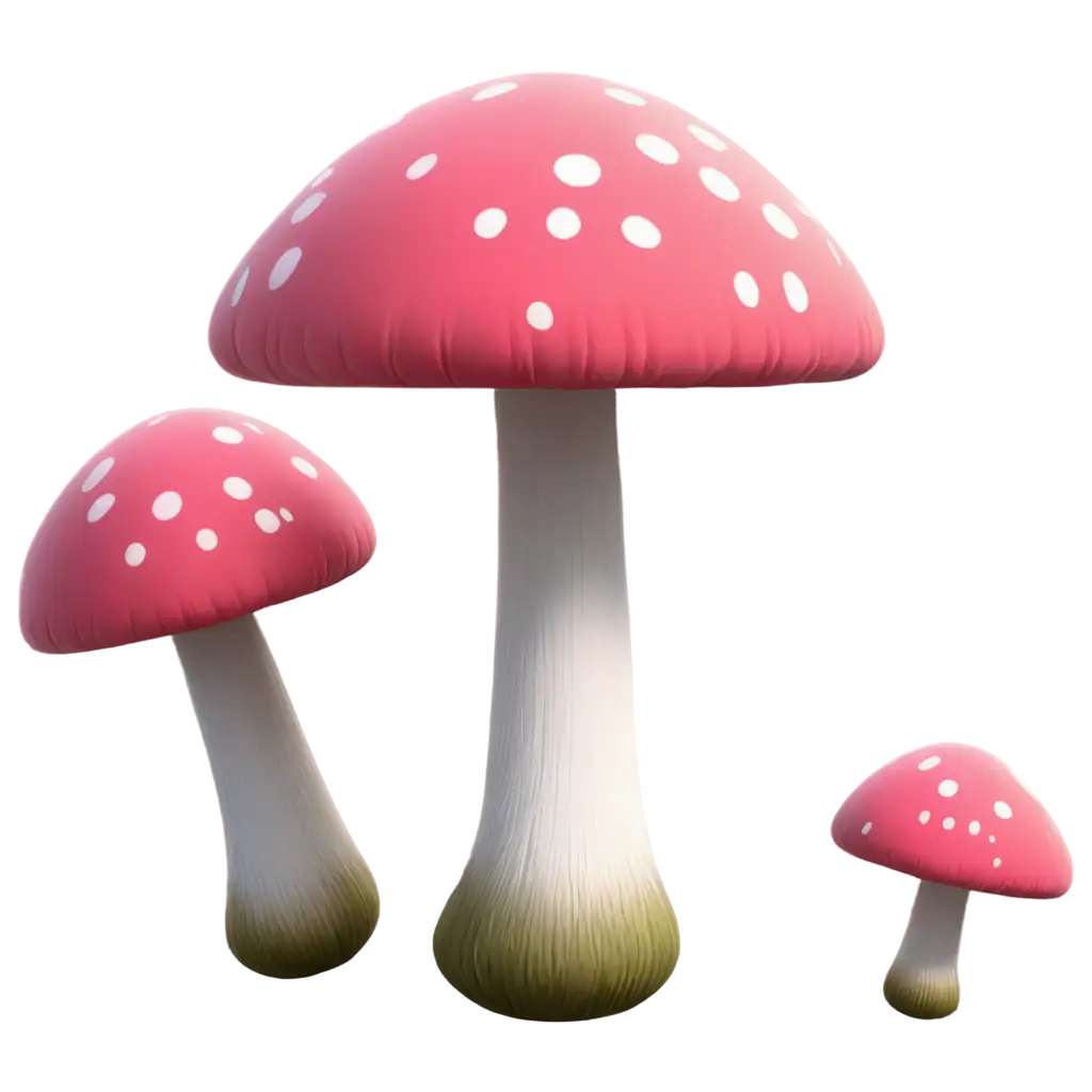 Vivid-Pink-3D-Mushroom-PNG-Image-Enchanting-Digital-Art-for-Creative-Projects