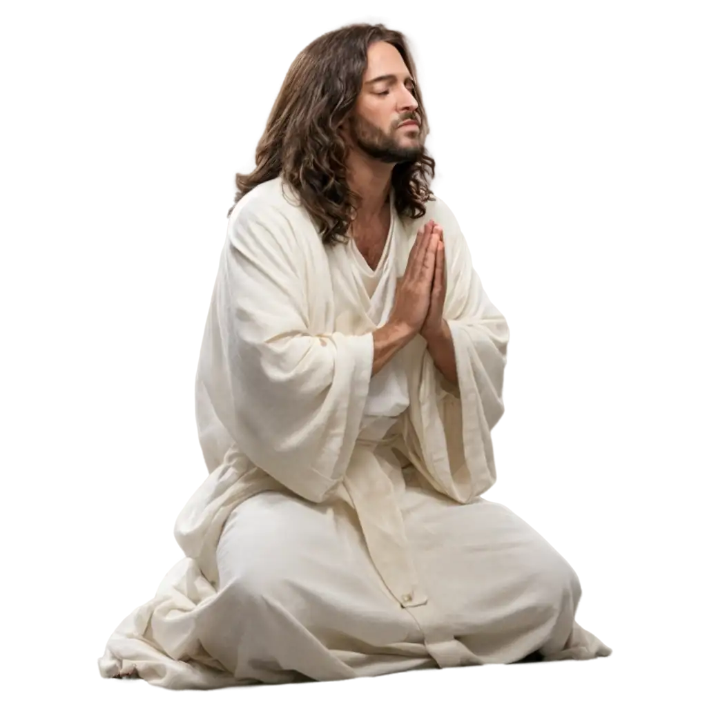 Yesus-Praying-PNG-Image-HighQuality-Transparent-Format-for-Versatile-Applications