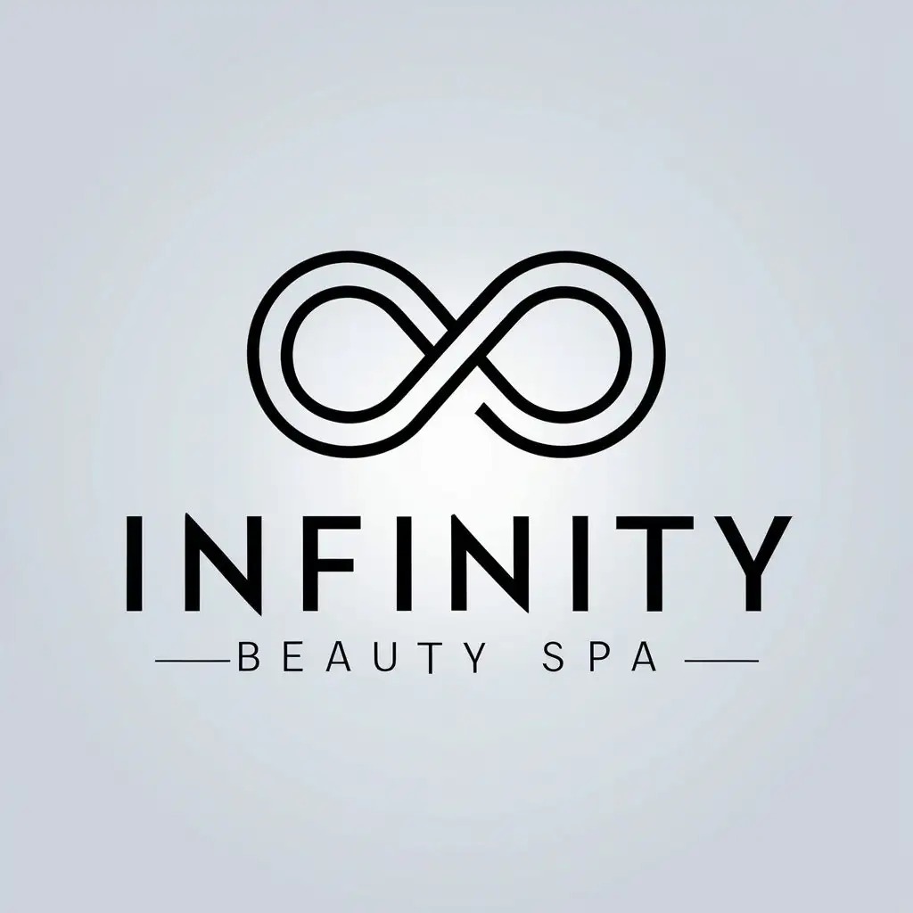 a vector logo design,with the text "Infinity", main symbol:infinity,complex,be used in Beauty Spa industry,clear background