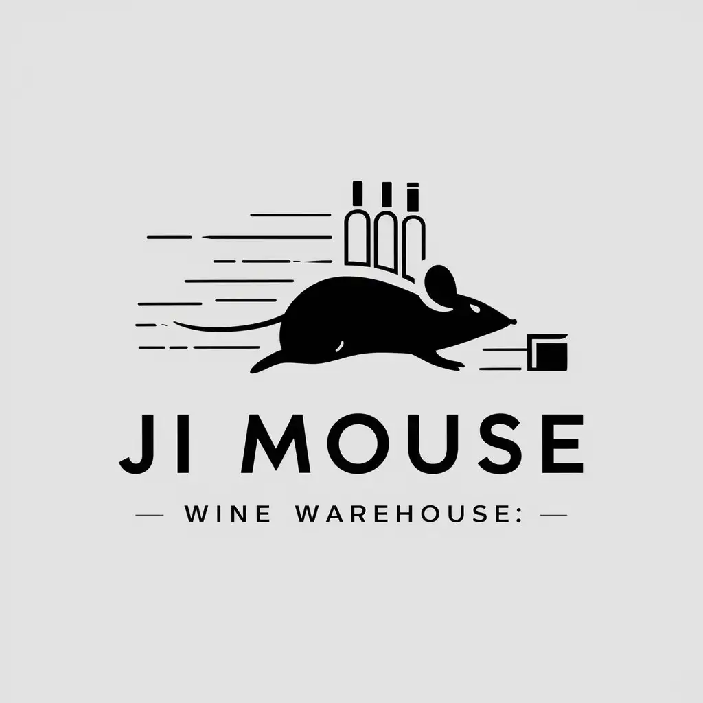 LOGO-Design-for-Ji-Mouse-Wine-Warehouse-Minimalistic-Mouse-Delivery-of-Alcohol