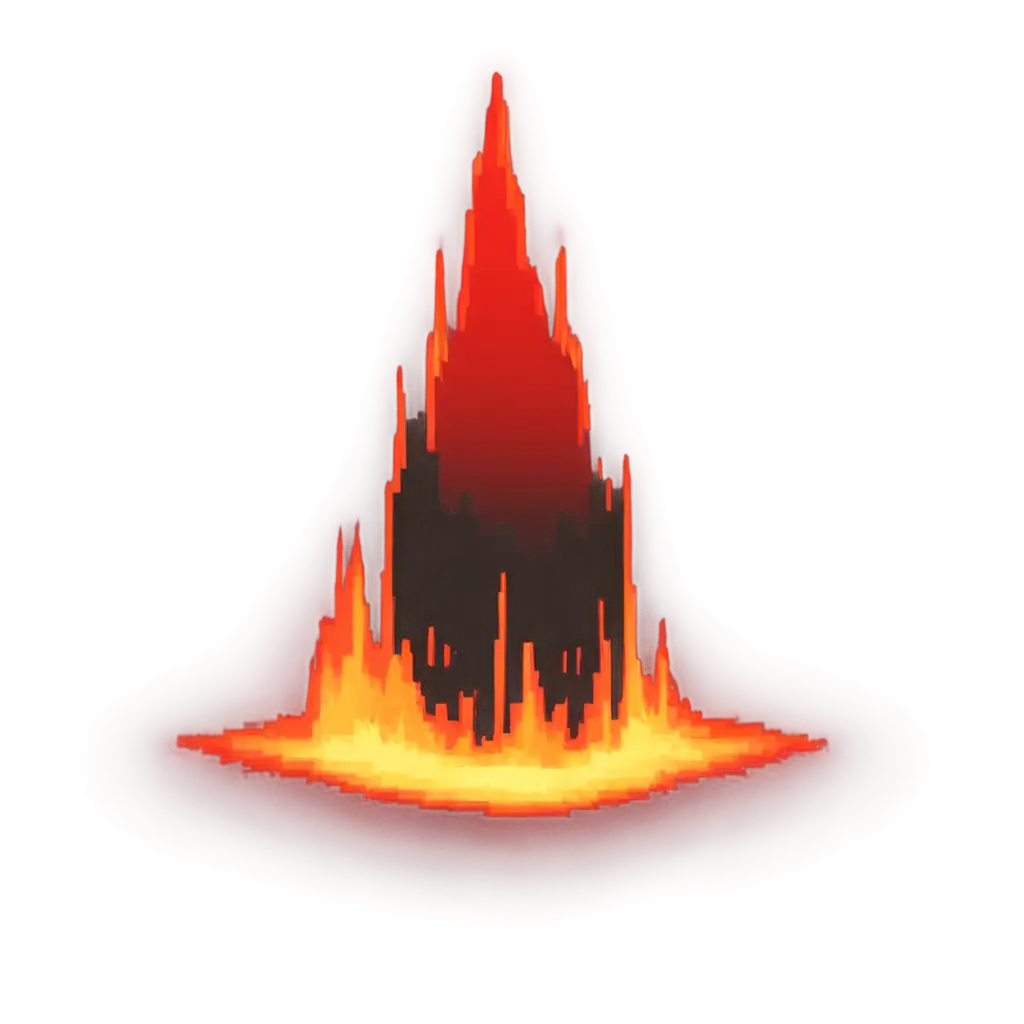 8Bit-Blood-Drop-PNG-with-Fire-A-Unique-Graphic-Element-for-Your-Designs