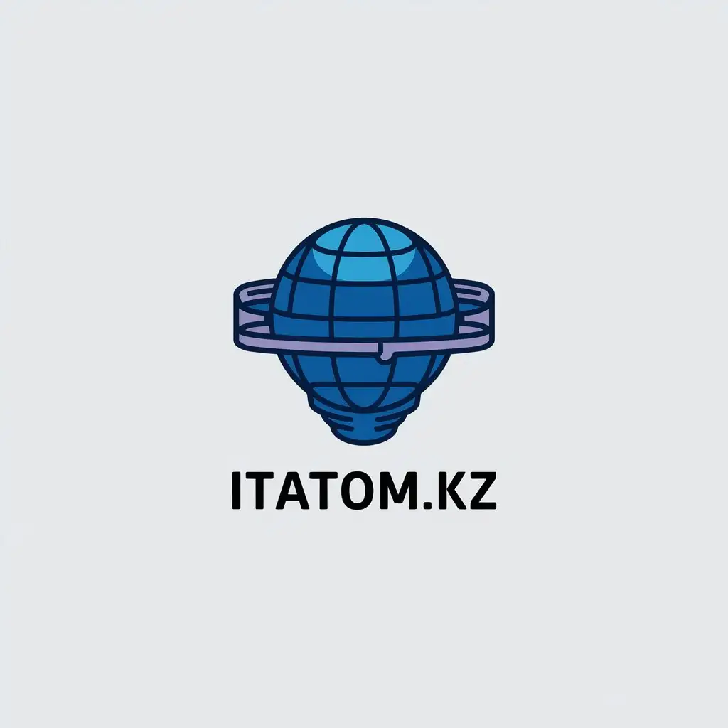 LOGO Design for ITATOMKZ Minimalistic Vector Design for Technology Industry with Clear Background