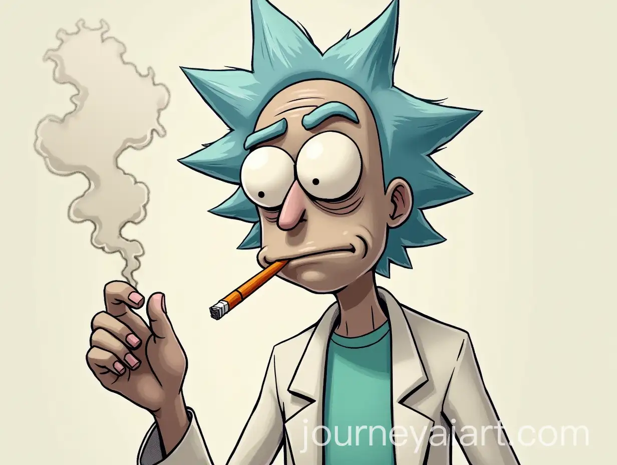 Melancholic-Rick-Sanchez-Contemplating-Life-with-a-Cigarette