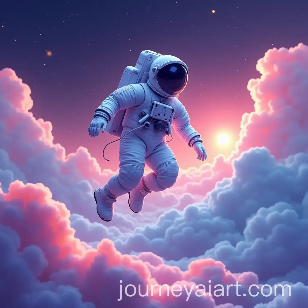 Abstract-Astronaut-Floating-in-Dreamy-Dopamine-Colors