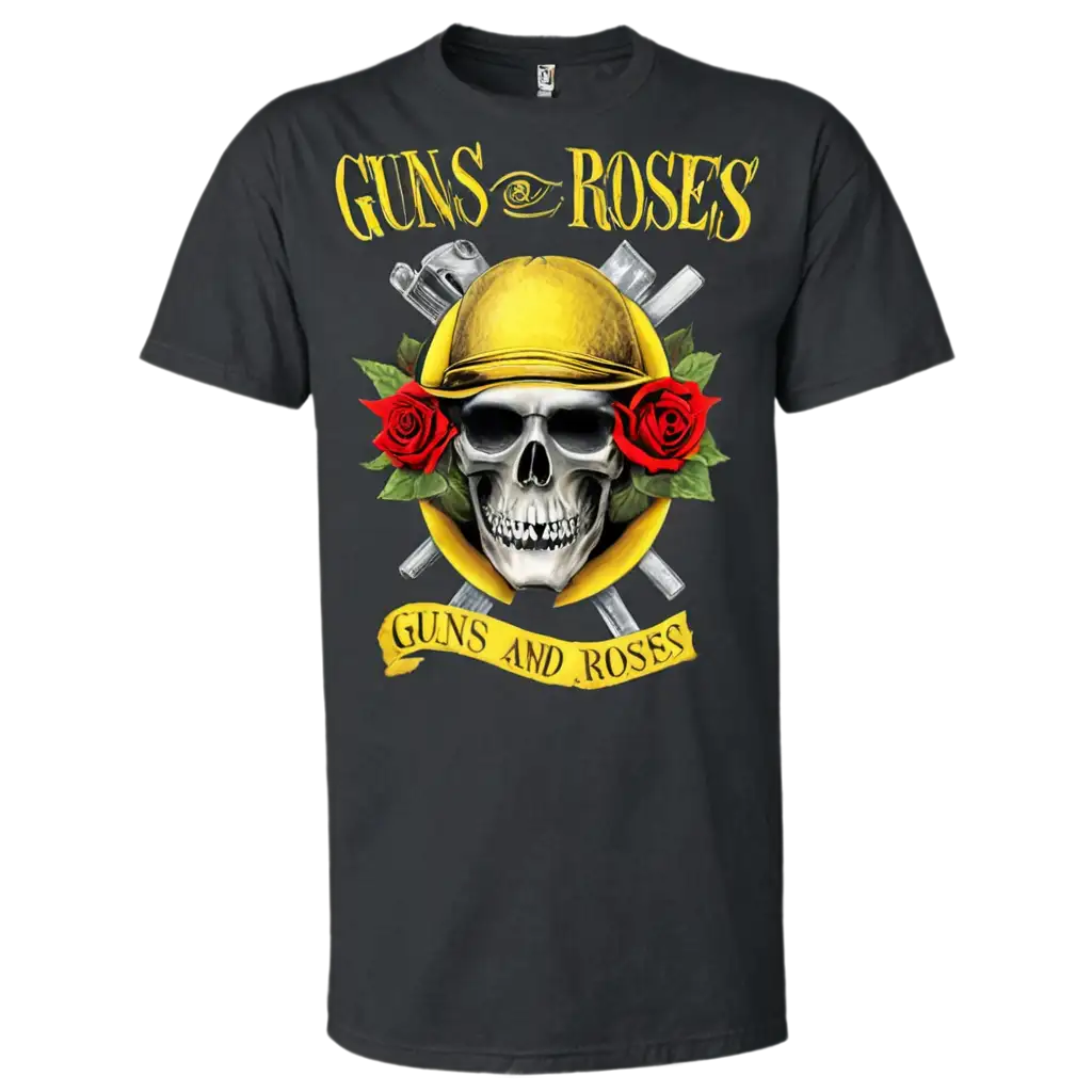 Guns-and-Roses-Band-TShirt-PNG-HighQuality-Image-for-Merchandising-and-More