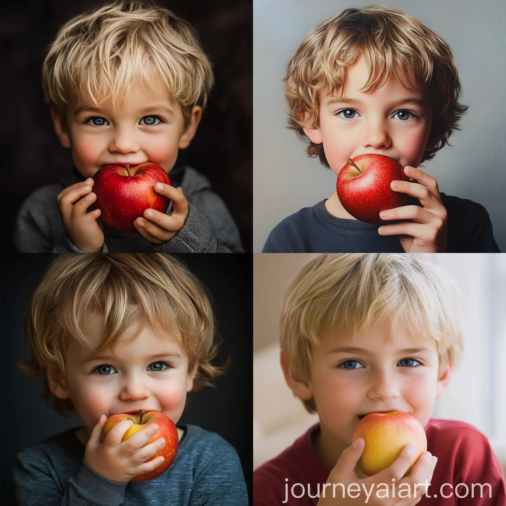 Boy-Biting-Apple-in-Playful-Gesture