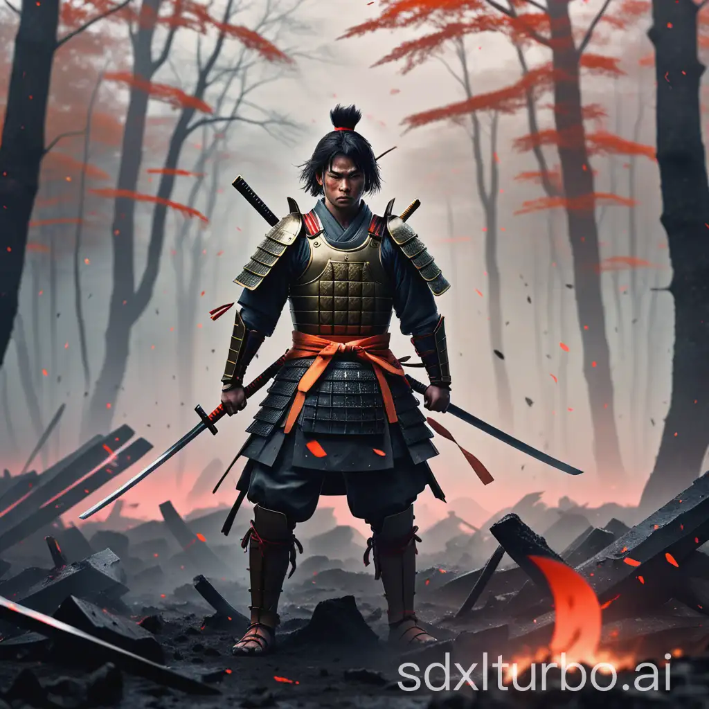 Fearless-Young-Samurai-Warrior-in-a-Misty-Battlefield