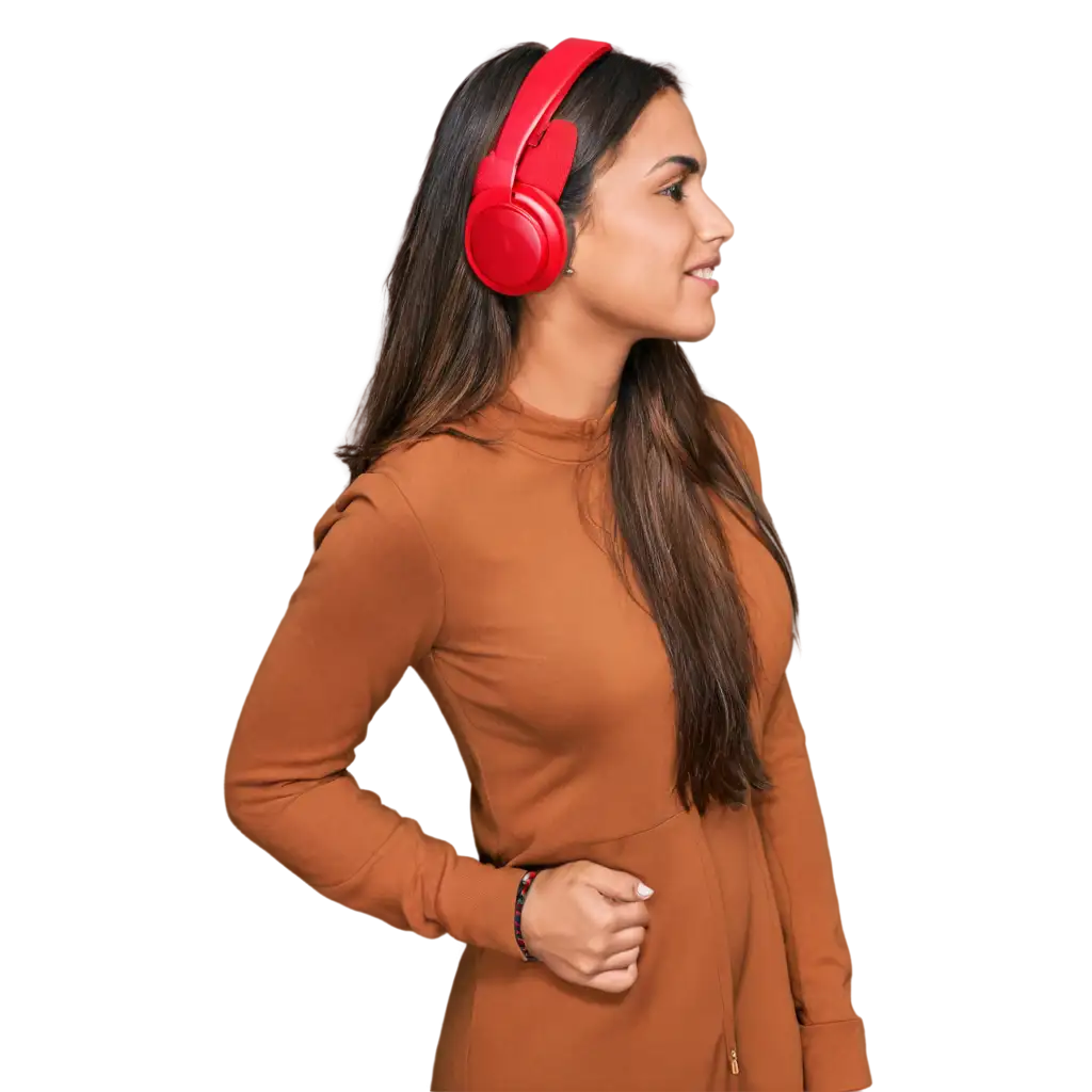 Women-with-Earbuds-Side-Shot-PNG-HighQuality-Image-for-Multiple-Applications