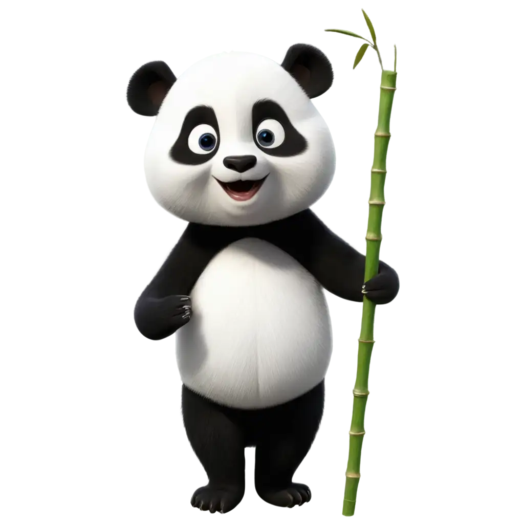 Funny-Cartoon-Panda-PNG-Three-Playful-Poses-with-Bamboo-Sticks