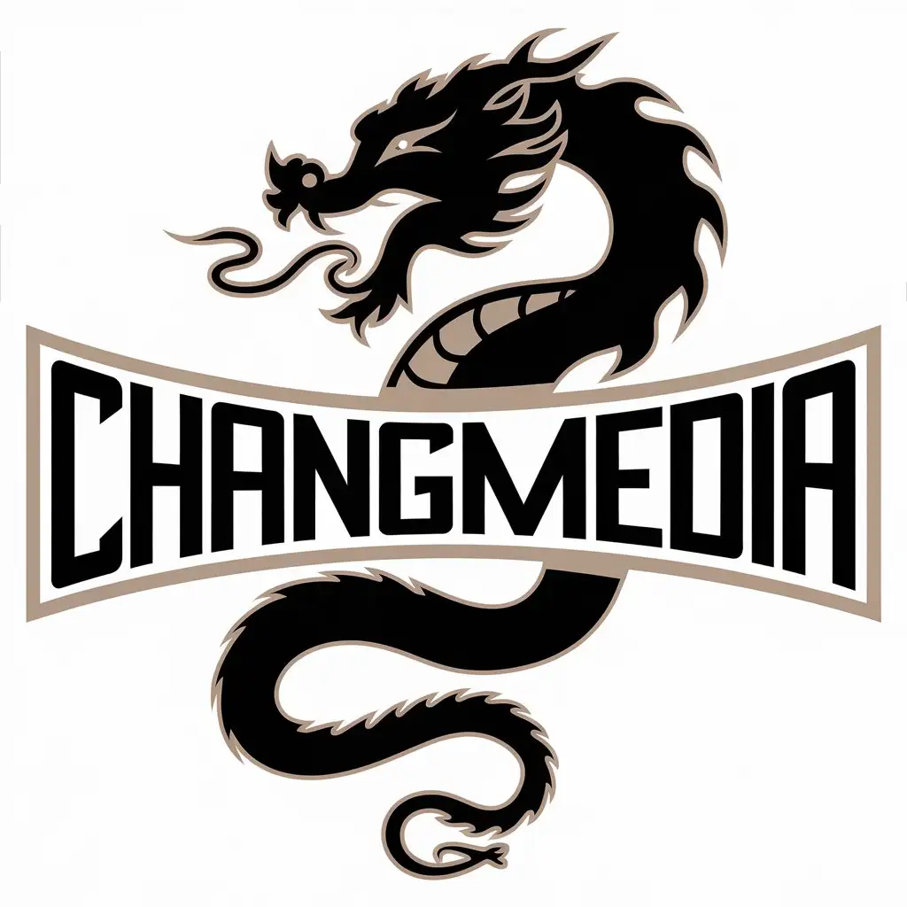 LOGO-Design-for-Changmedia-Dragon-Black-Vector-Design-for-Media-Industry