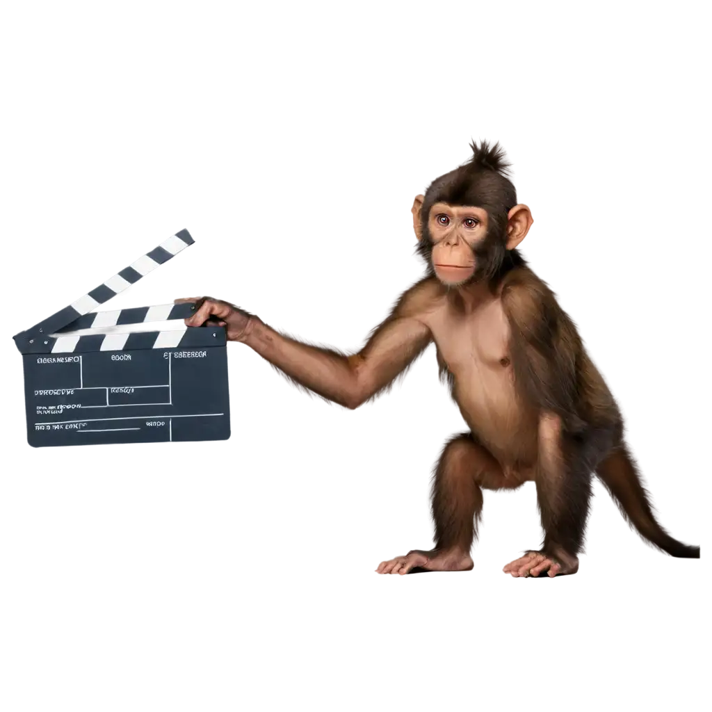 Monkey-with-Clapboard-PNG-Image-Creative-Concept-for-Film-Industry-Visuals