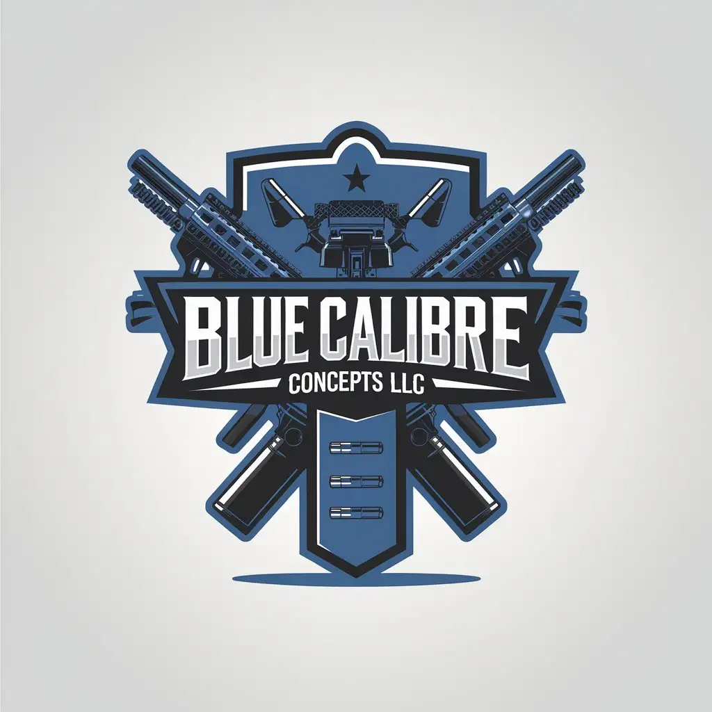 LOGO Design For Blue Calibre Concepts LLC Modern Bold Firearms Training Logo