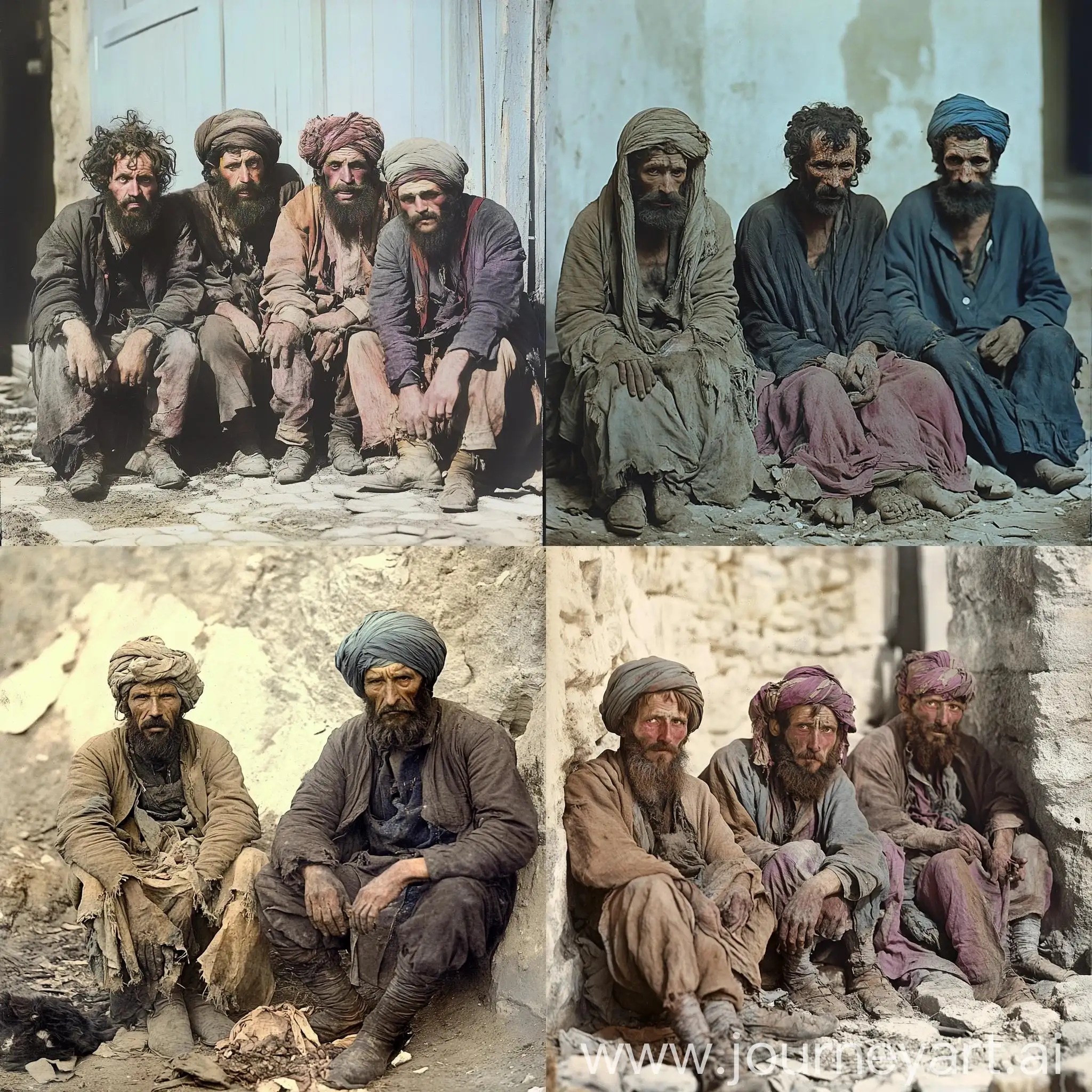 Finnish-Scientists-Experimenting-on-Arab-Beggars-1864-Old-Photo-Recreated-in-Color