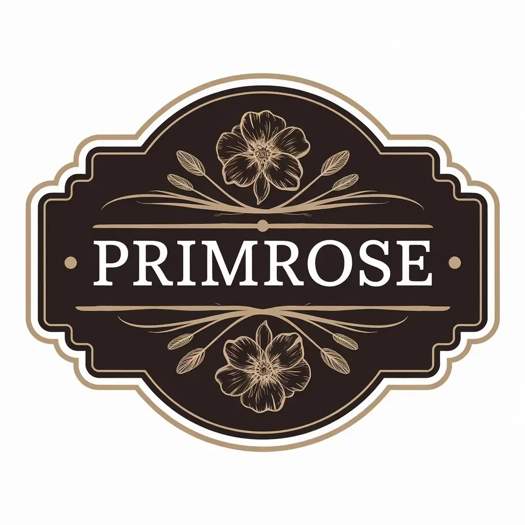 LOGO Design For Primrose Natural Skincare Label with Distinctive Botanical Elements