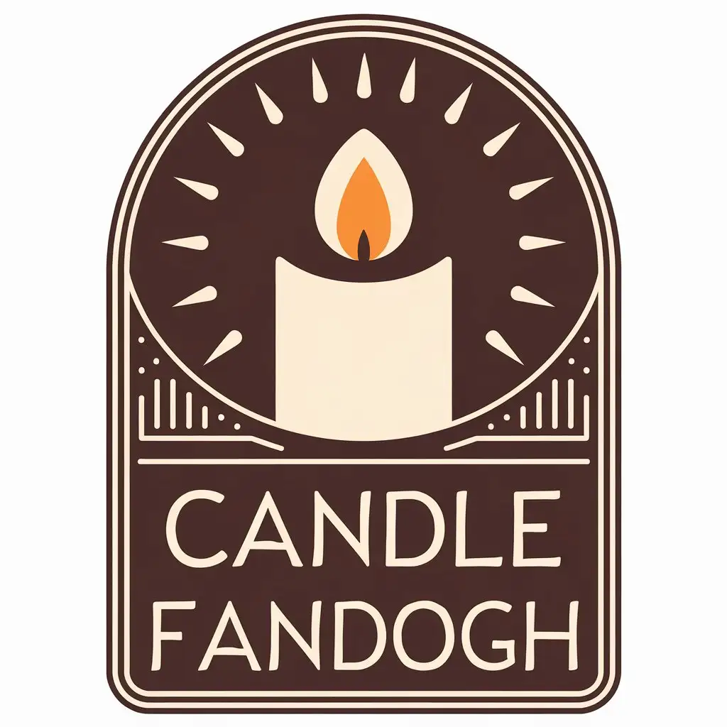 a vector logo design,with the text "candle fandogh", main symbol:candle and store,Moderate,clear background