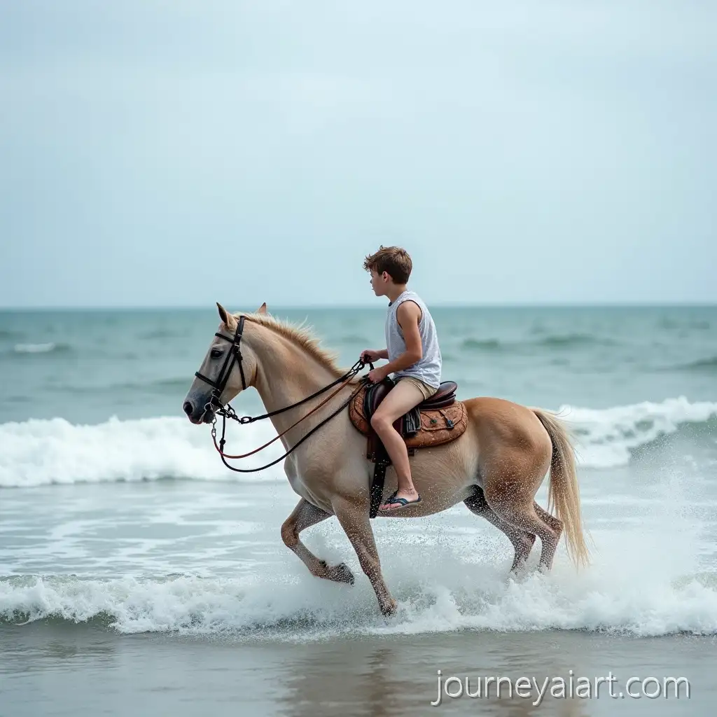 Boy-Riding-Horse-in-the-SeaBoy-riding-horse-in-sea-at-Sunset