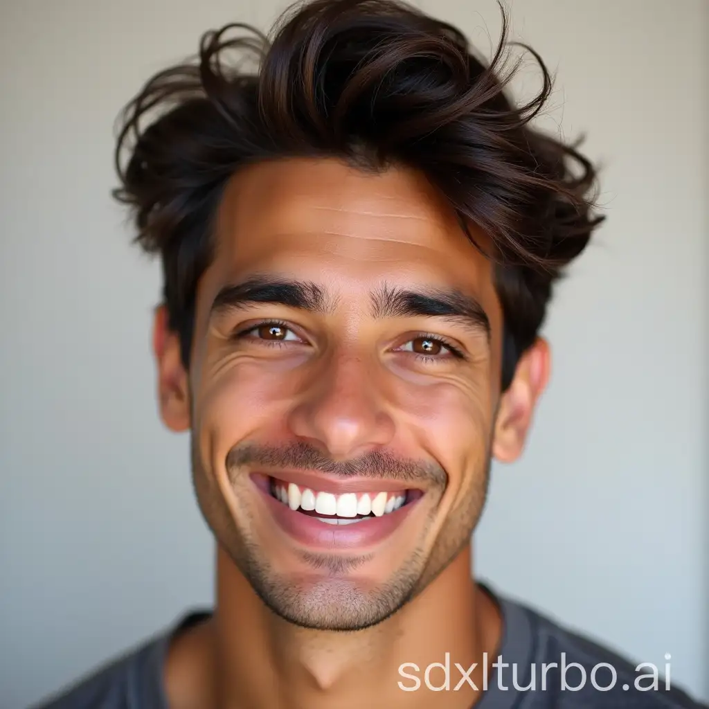 Young-Latino-Man-with-Tousled-Dark-Brown-Hair-and-Charismatic-Smile-in-Standard-Portrait-Framing