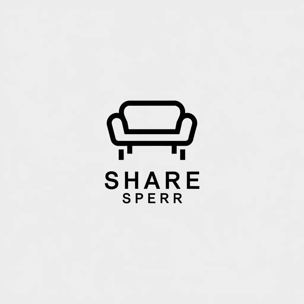 LOGO Design for Share Sperr Minimalistic Couche Symbol for Retail Industry with Clear Background