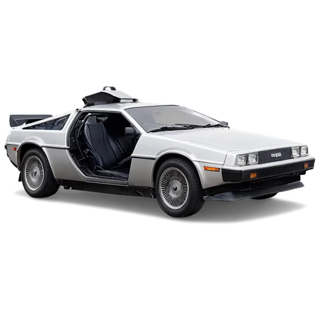 Delorean-PNG-Image-Capturing-Timeless-Iconography-in-HighQuality-Format