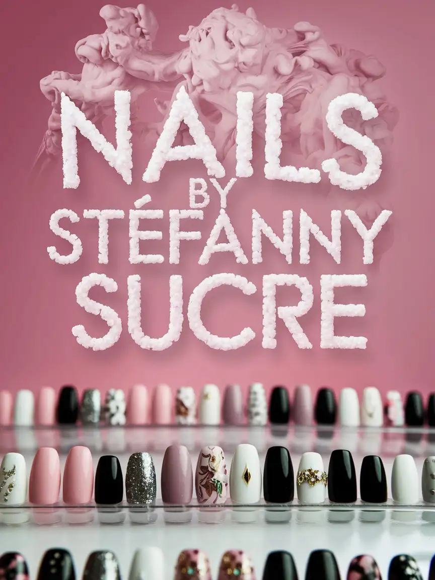 Stefanny-Sucres-Artistic-Nail-Designs-on-a-Pinkish-Background