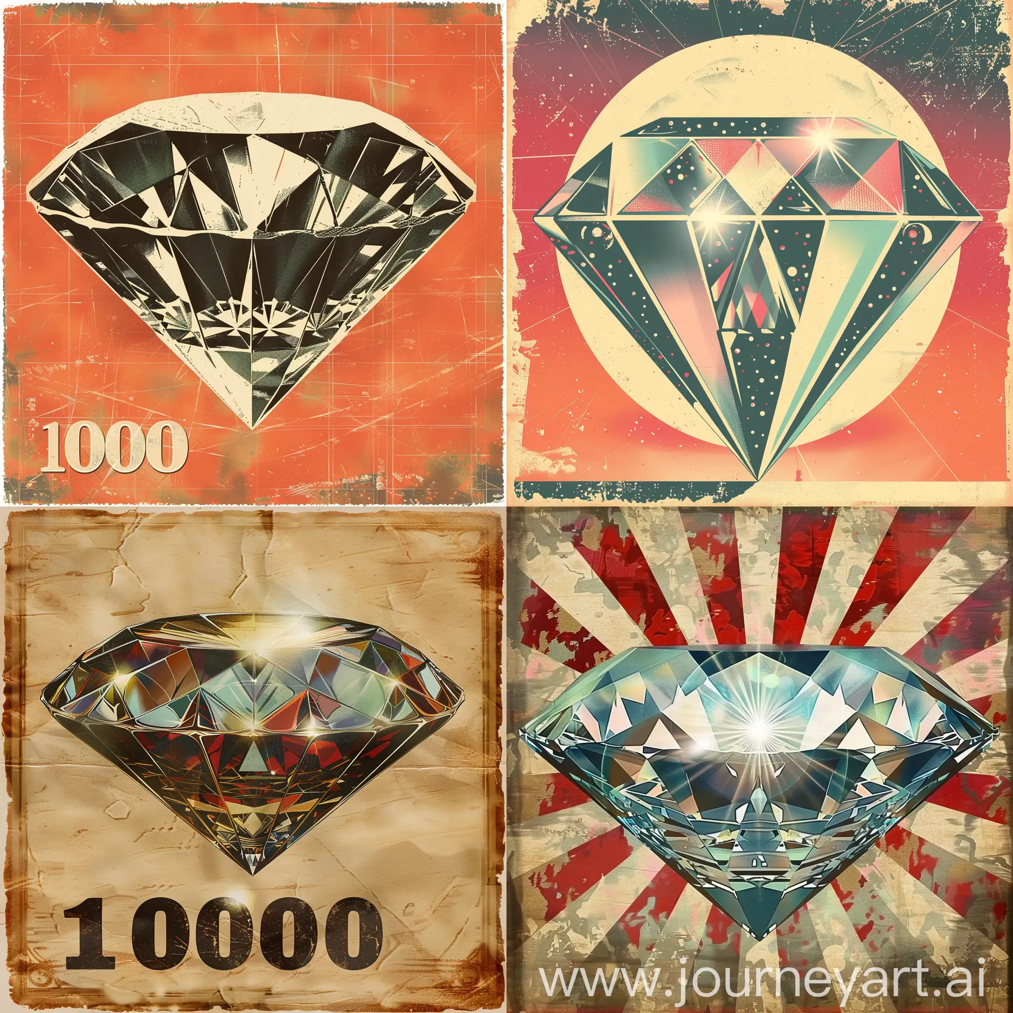 Retro-Diamond-Design-with-Number-10000-on-Centered-Background