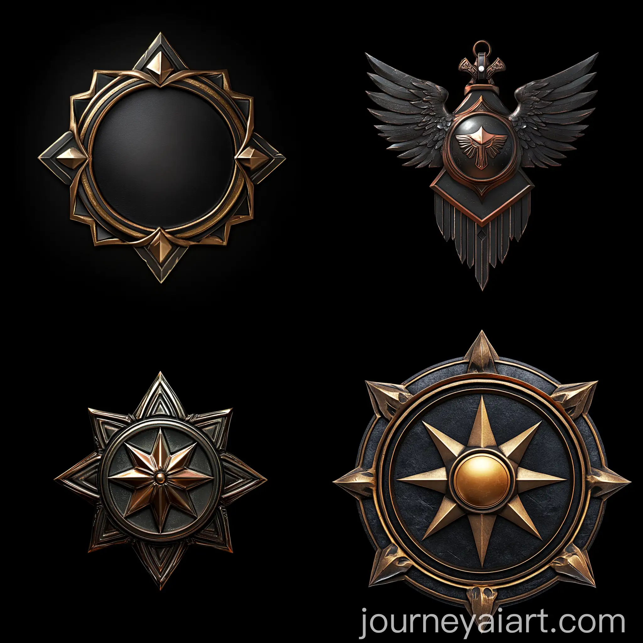 Dark-Supernatural-Medallion-Insignia-on-Black-Background