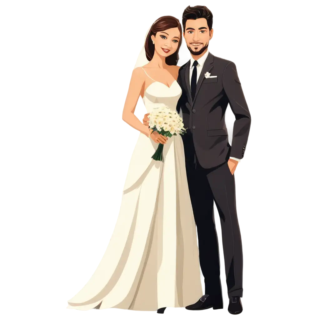 Couple-Photo-Vector-PNG-for-Reception-Ceremony-HighQuality-Image-for-Celebrations