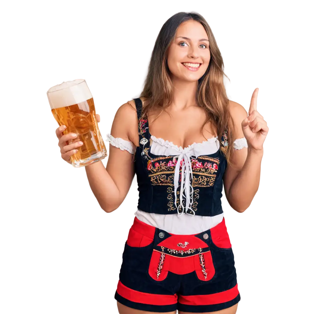 Authentic-Oktoberfest-PNG-Image-of-a-Buxom-German-Fraulein-Serving-Beer