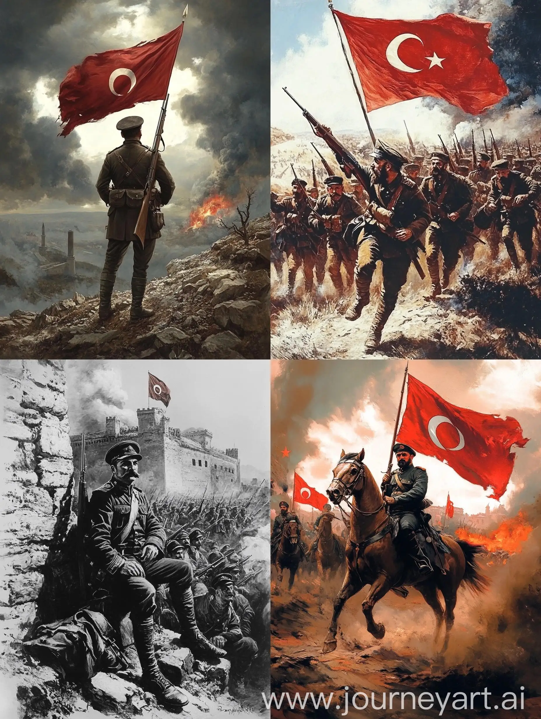 Victorious-Turkish-Soldiers-Remembering-World-War-1