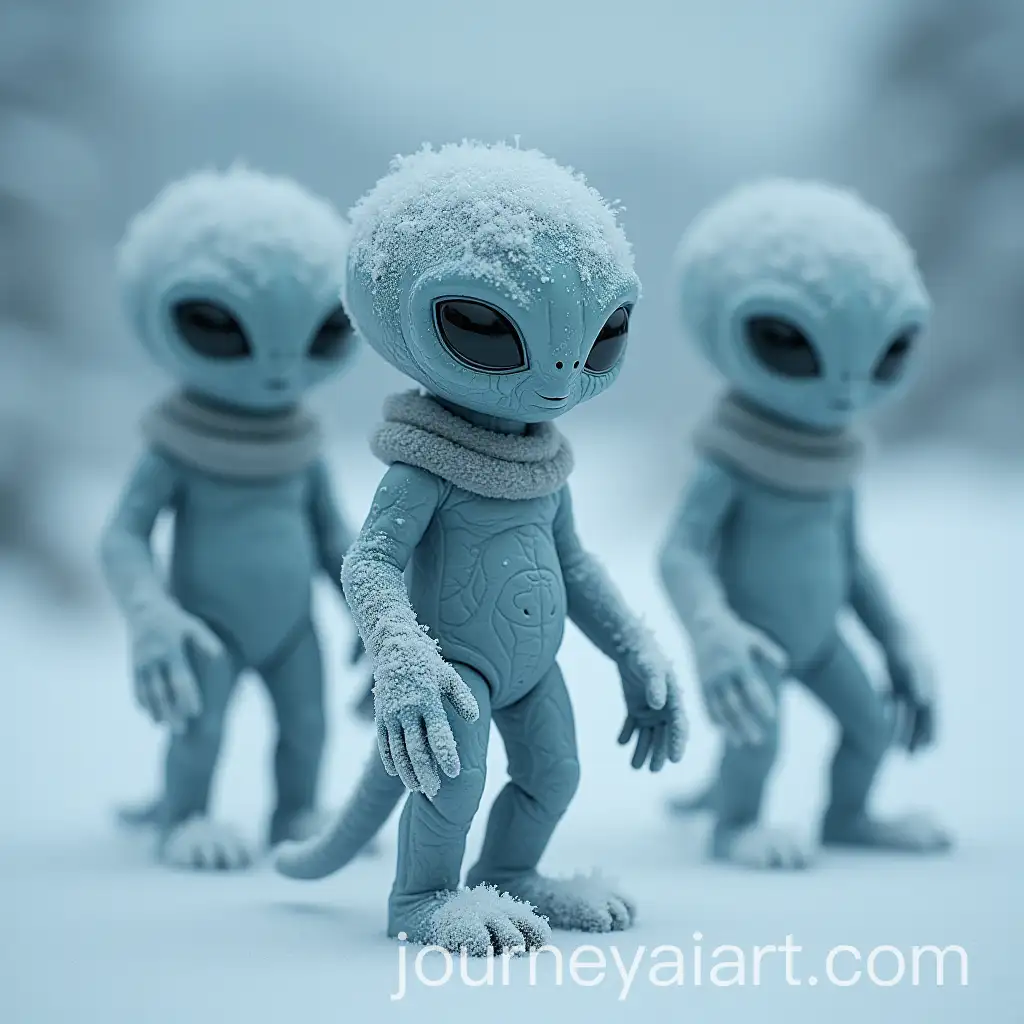 Cold-Alien-Creatures-Exploring-an-Unknown-Landscape
