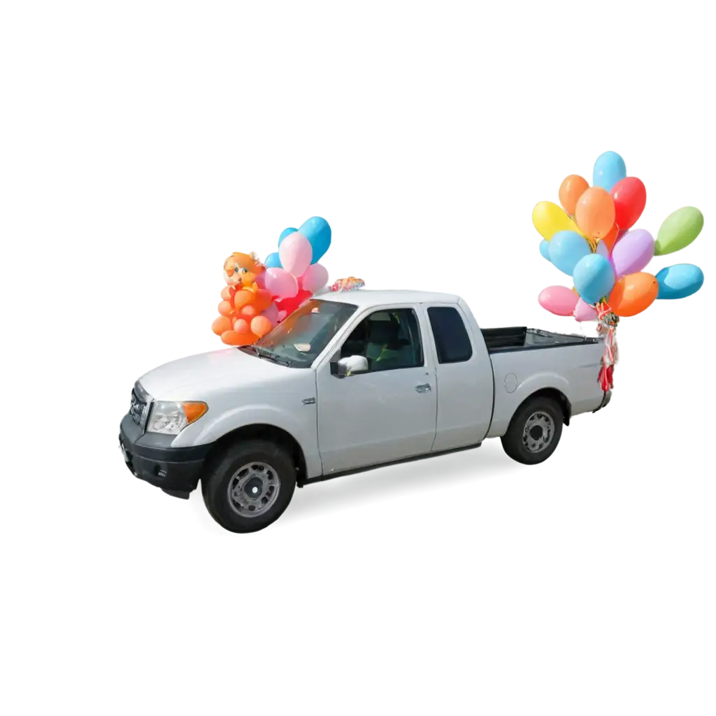 HighQuality-PNG-Image-of-a-Pickup-Truck-with-Balloons-for-Versatile-Digital-Use