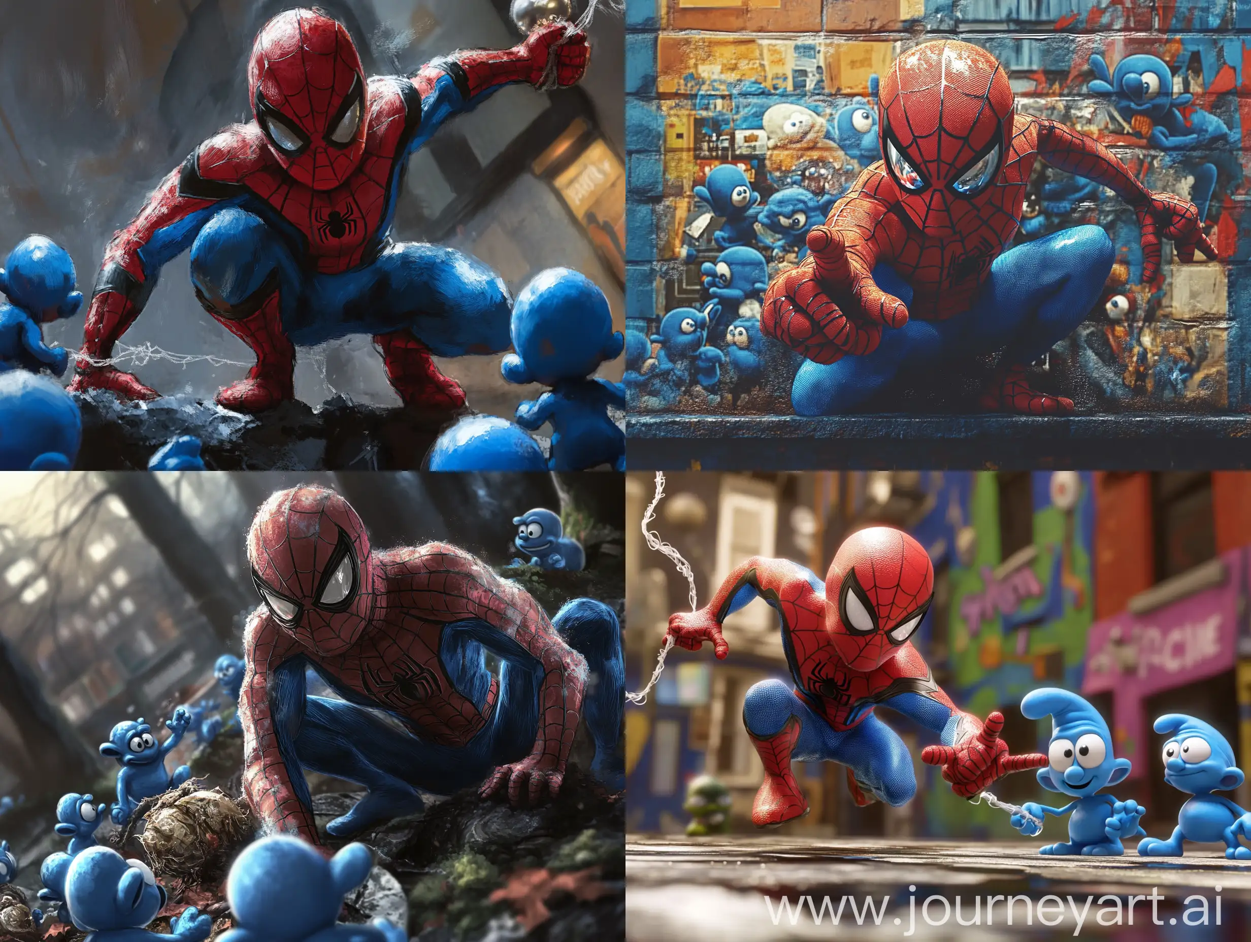 Spiderman-Guarding-Against-Smurfs