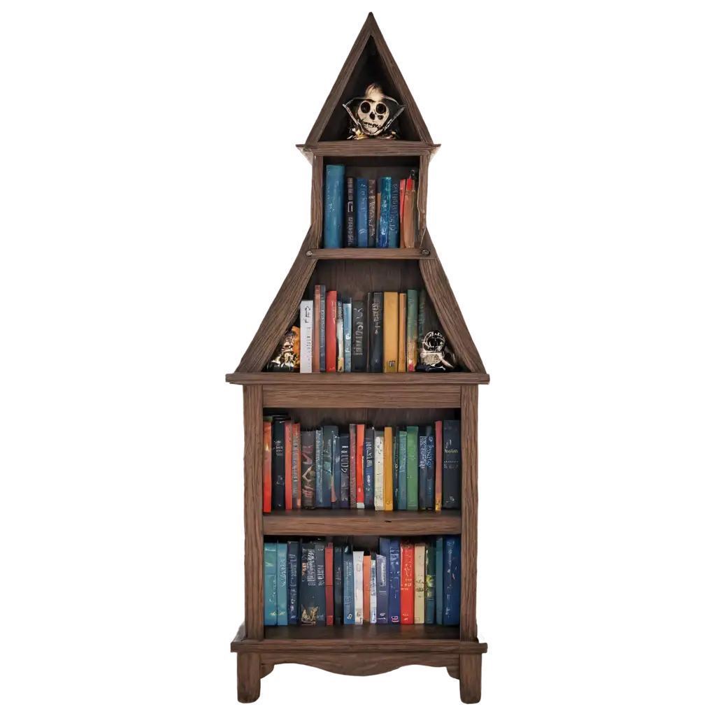 Wizards-Bookshelf-PNG-Image-Front-View-of-a-Magical-Library-Collection