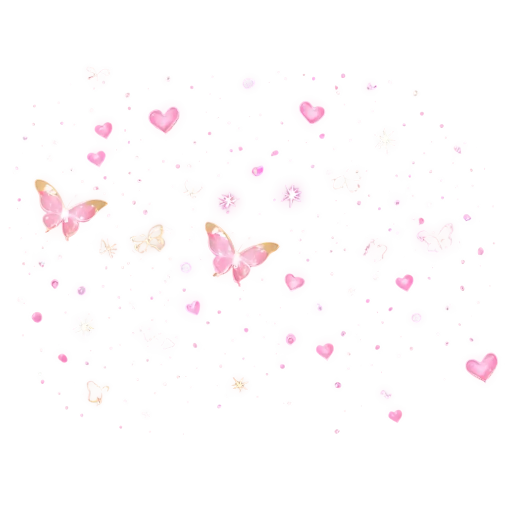 PNG-Image-Creation-Brilhos-and-Butterflies-with-Pink-Hearts-and-Universe-Element