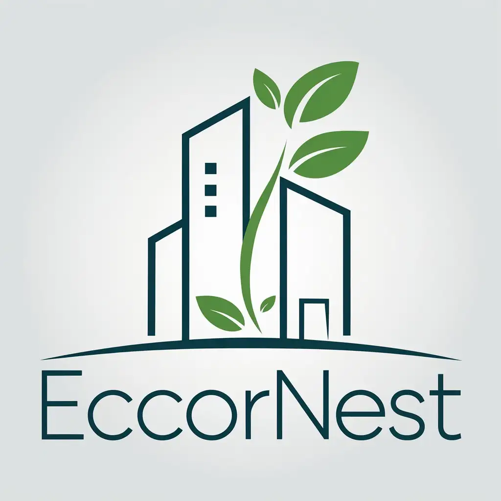 LOGO Design for EcoNest Building Civil Architecture with Real Estate Industry Theme