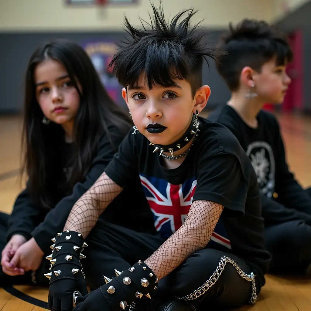 12YearOld-Gothic-Boy-in-Halloween-Carnival-with-Gothic-Cousins