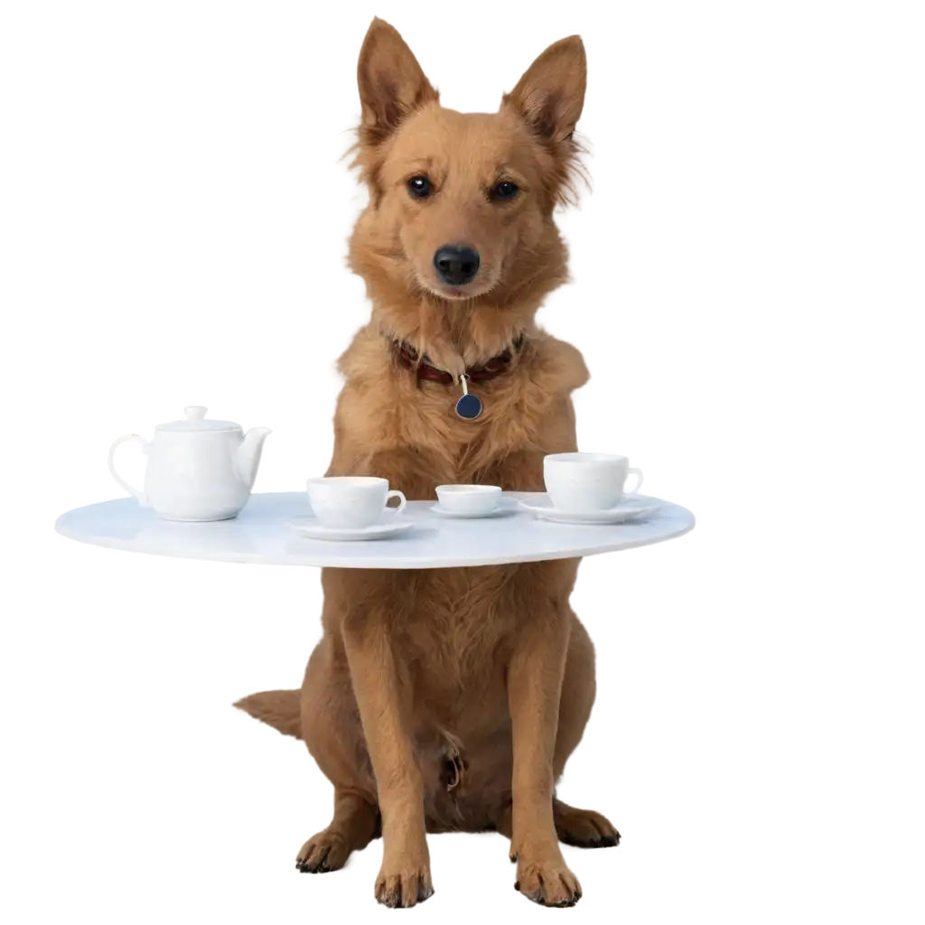 Adorable-Dog-Having-Tea-PNG-Image-Capturing-Charm-and-Whimsy-in-Digital-Art