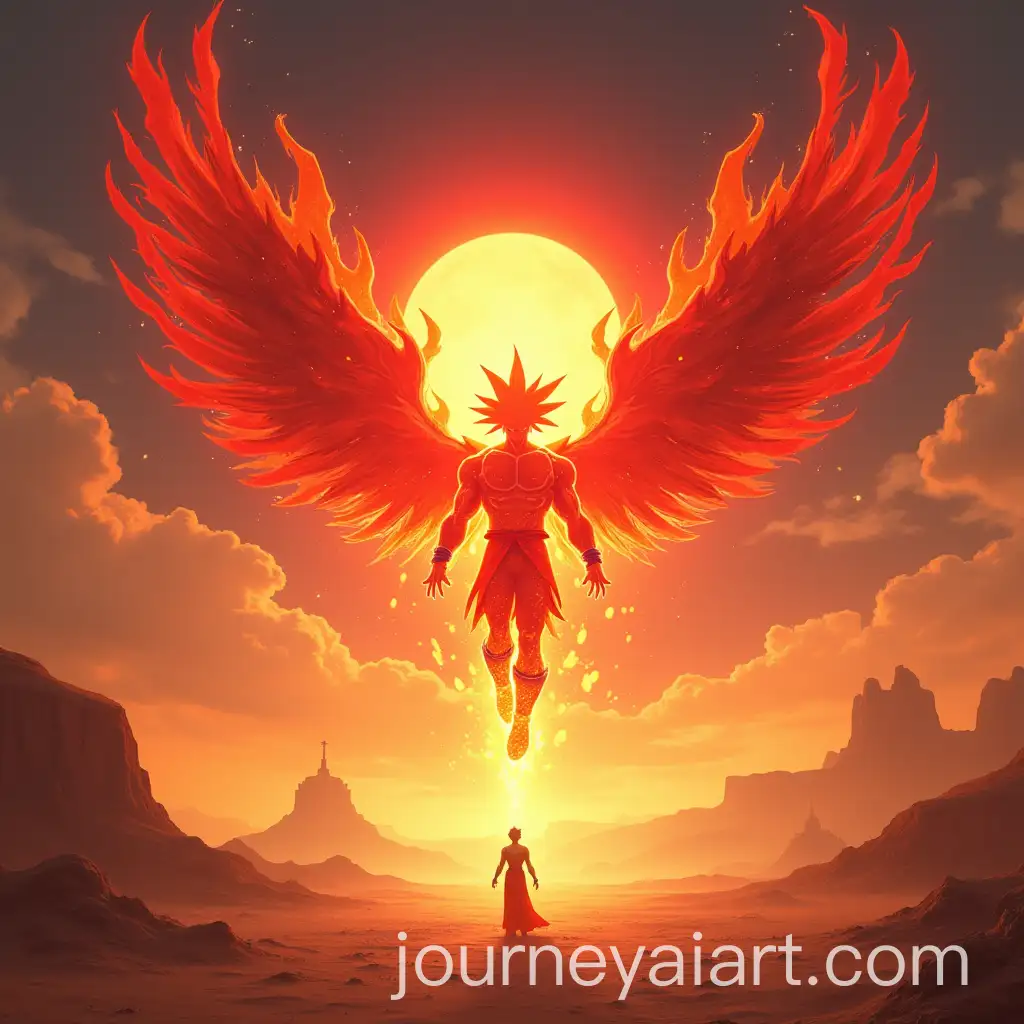 Fusion-of-Red-Evangelion-and-Goku-Releasing-Energy-in-a-Desert-Landscape