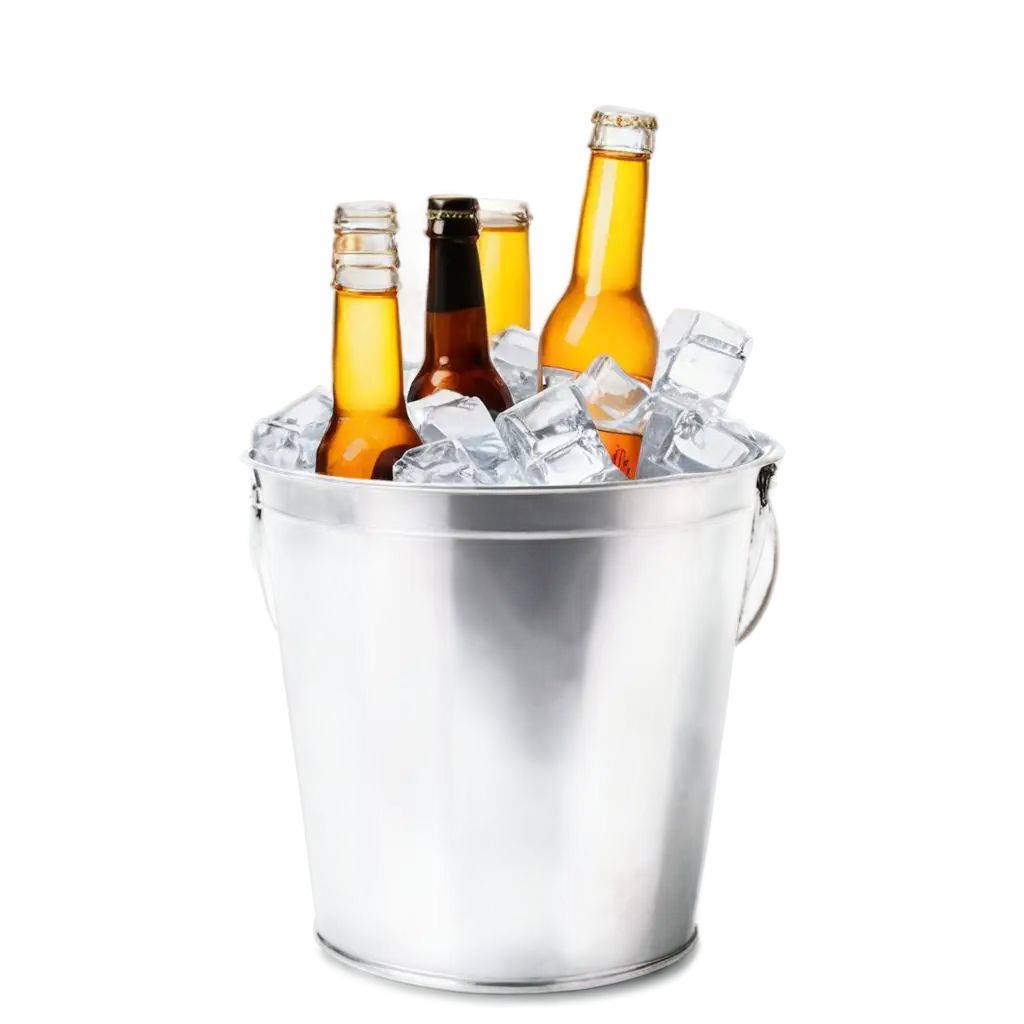 Refreshing-Beers-in-a-Bucket-with-Ice-PNG-Image-Cool-and-Crisp-Visuals-for-Any-Occasion