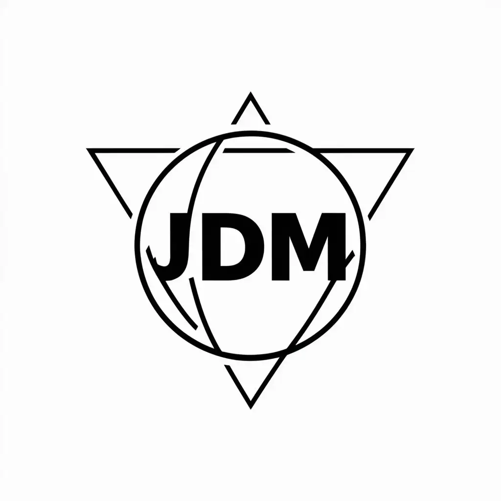 LOGO Design for JDM Minimalistic Vector Logo with Sphere and Triangle Symbol