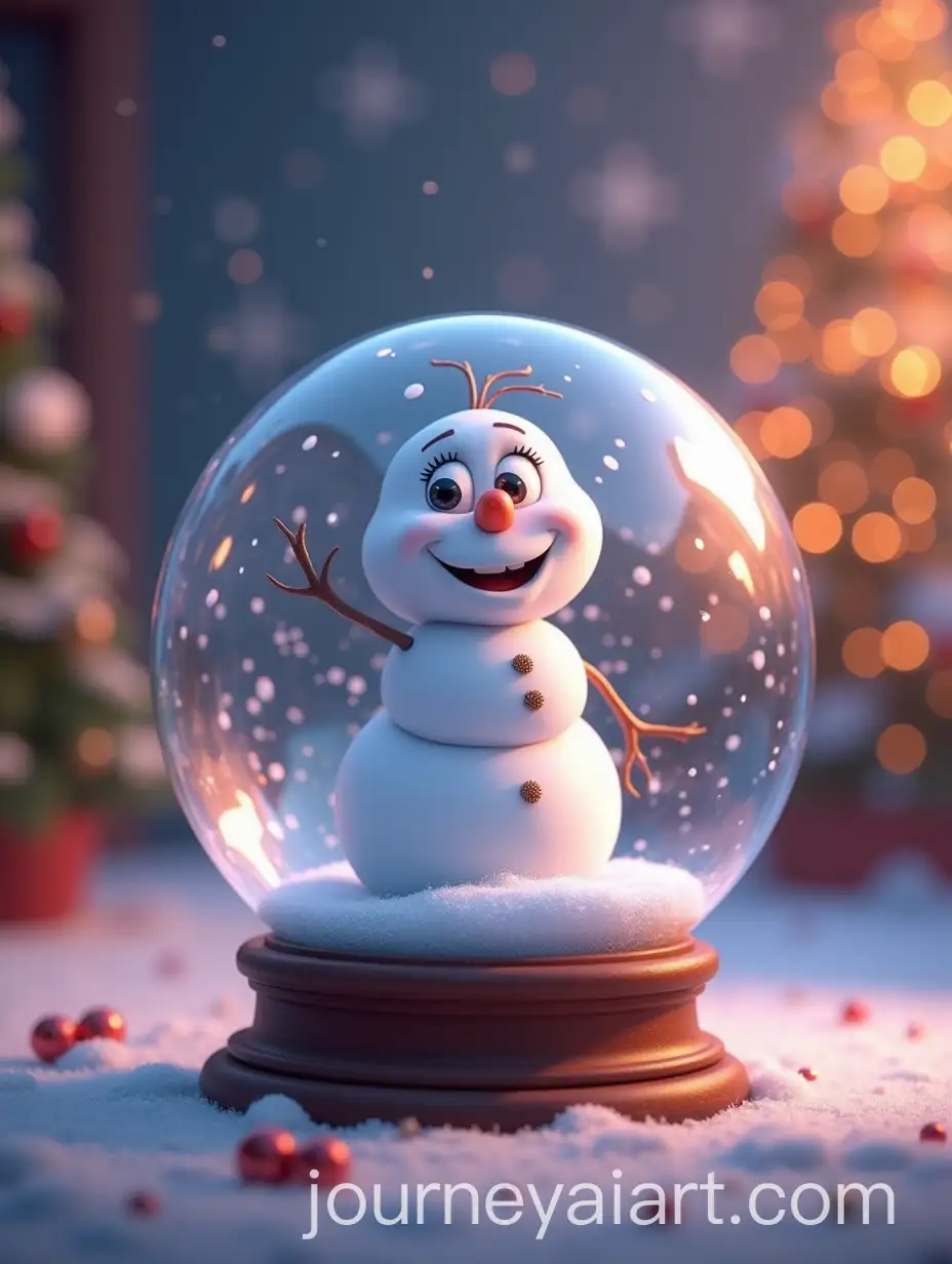 Joyful-3D-Cartoon-Snowman-Encased-in-a-Glass-Ornament