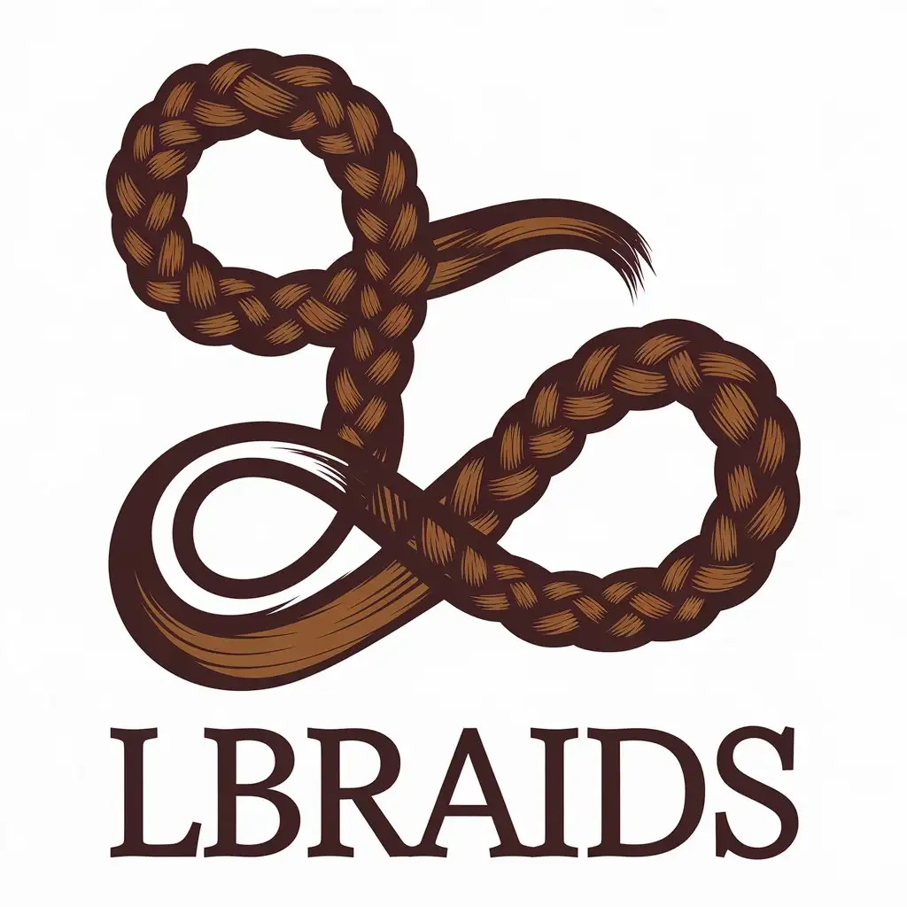 LOGO-Design-for-Lbraids-Curly-Weave-Kanekalon-Theme-with-Clear-Background