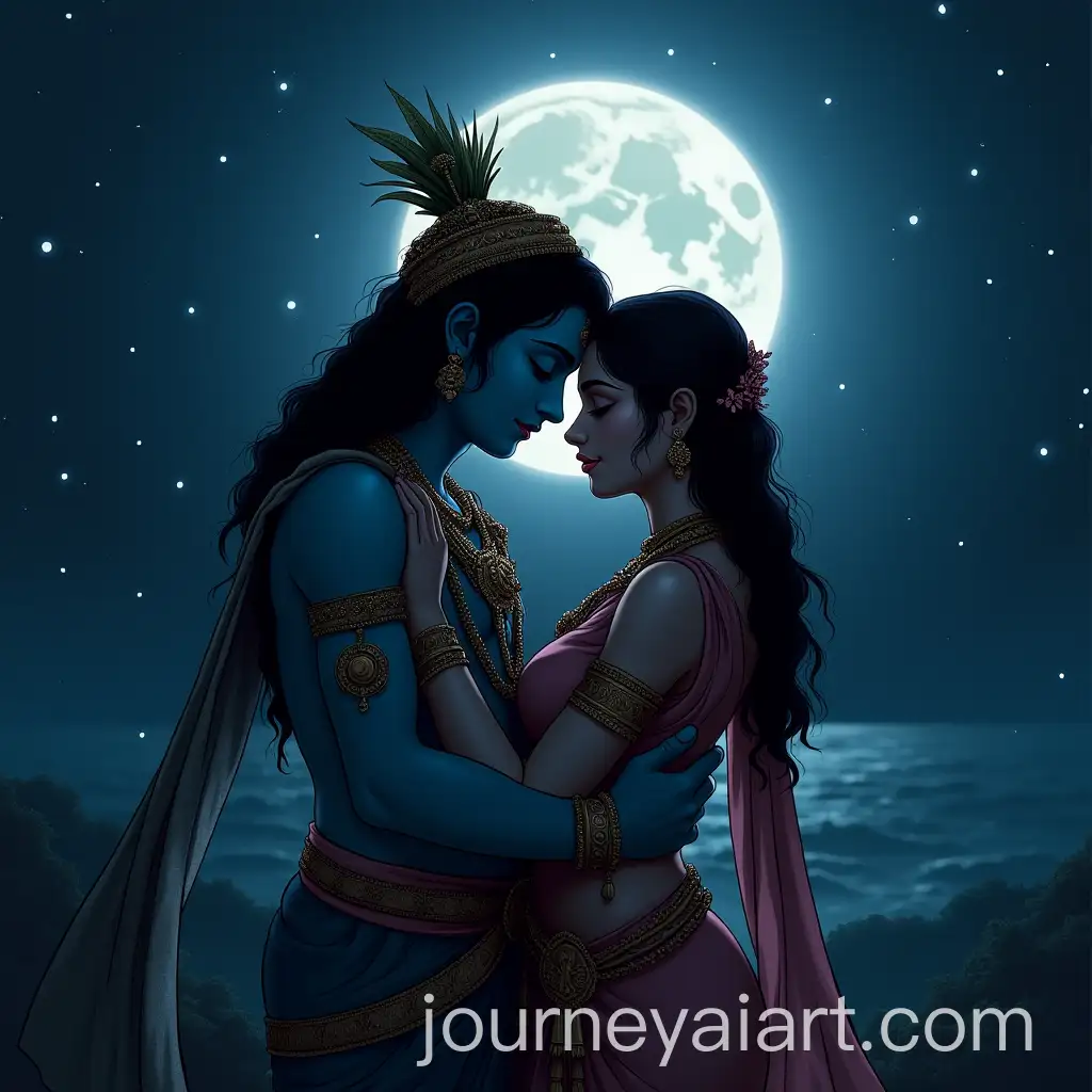 Krishna-and-RadhaAI-Art-Prompt-Expansion-Embracing-Under-the-Moonlight