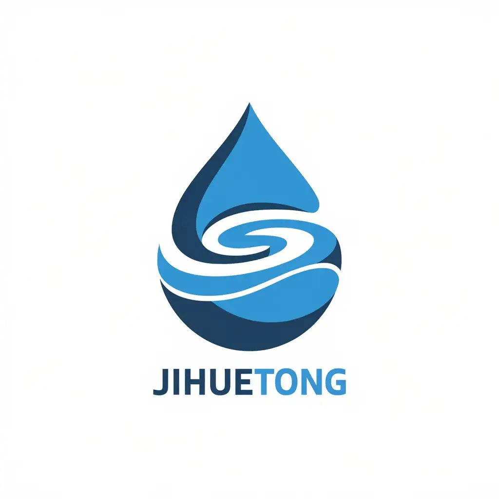 LOGO-Design-For-Jihuetong-Vector-Logo-with-Water-Symbol-for-Internet-Industry