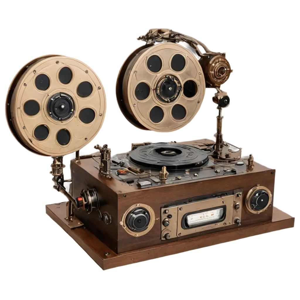 Steampunk-Reel-to-Reel-PNG-Image-Vintage-Technology-Art