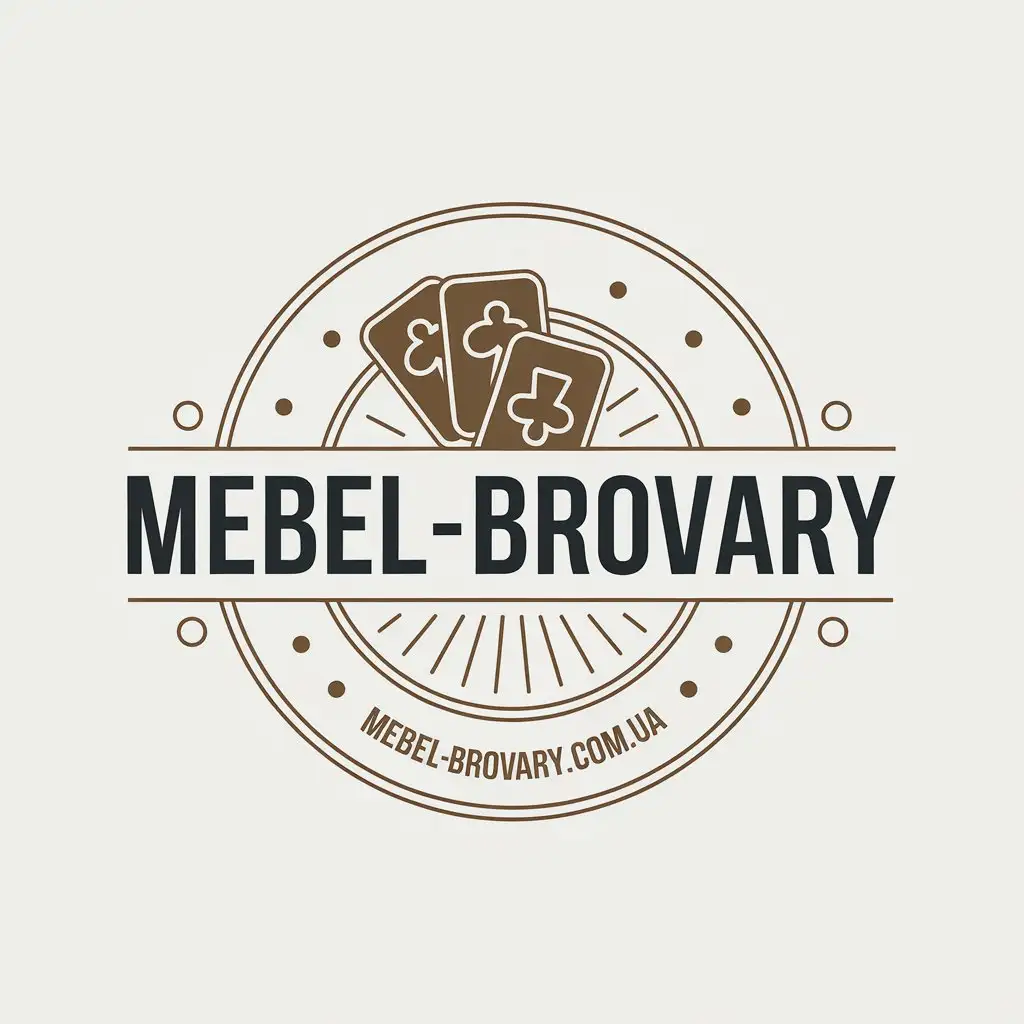 LOGO Design for MebelBrovary Casino Bonus Theme with Minimalistic Style and Clear Background