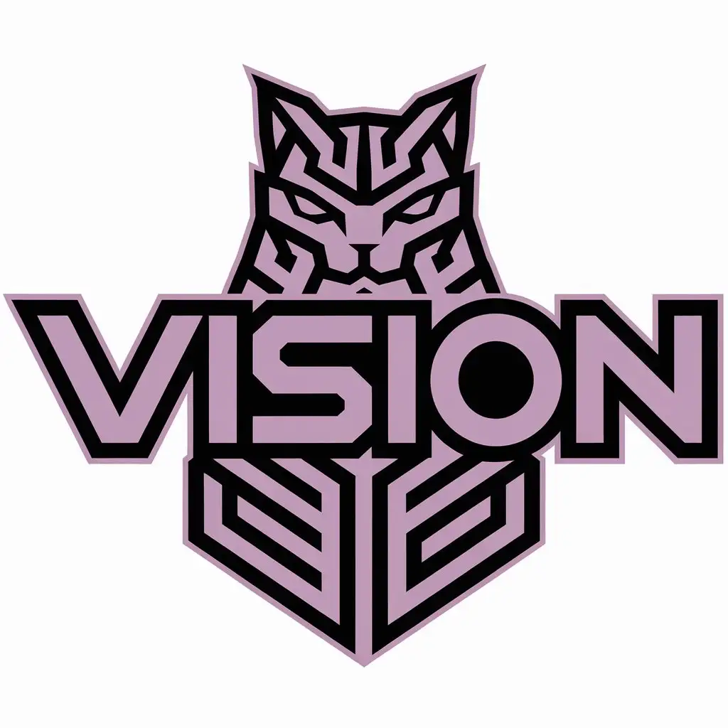 LOGO Design for Vision Bold Purple and Black Text Mascot with Modern Typography for Entertainment Industry