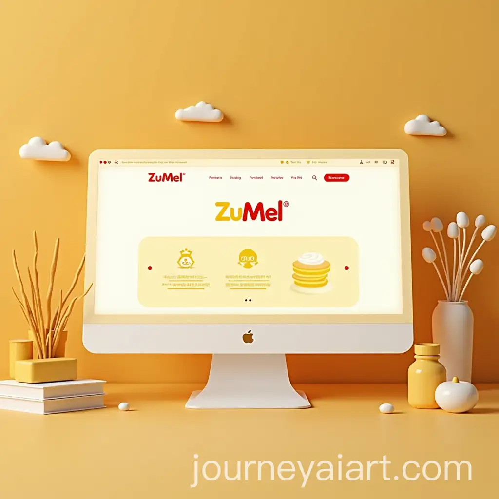 Modern-Personalized-Website-Main-Screen-with-Red-Yellow-and-White-Design-and-ZuMel-Logo