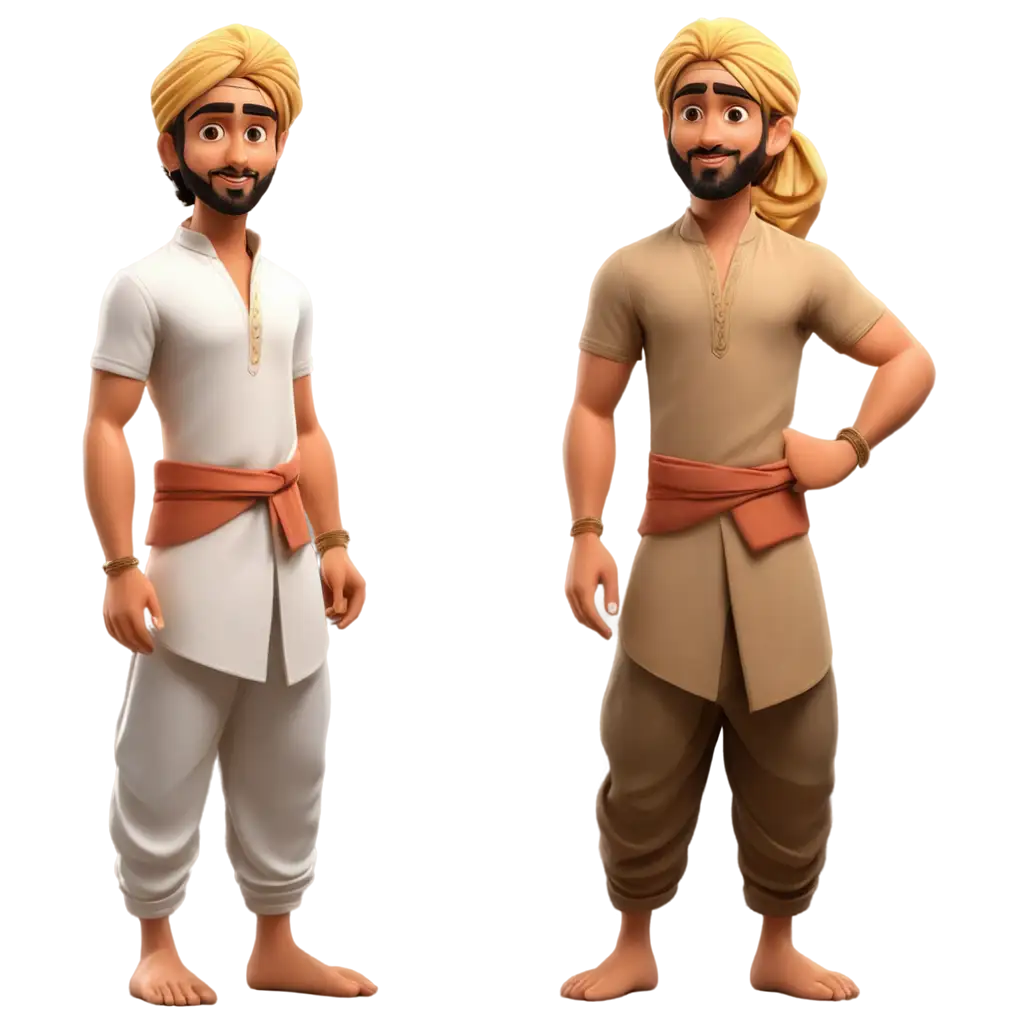 Cartoon-Male-Character-in-Dhoti-and-Kurta-PNG-Image-for-Clear-and-Crisp-Visuals